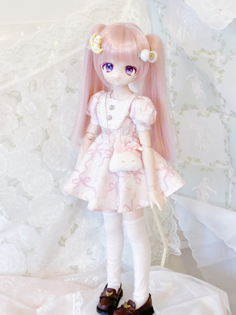 【受注】うさりぼん柄のお嬢様ワンピース.⋆𝜗𝜚𓈒ㅤ⋆