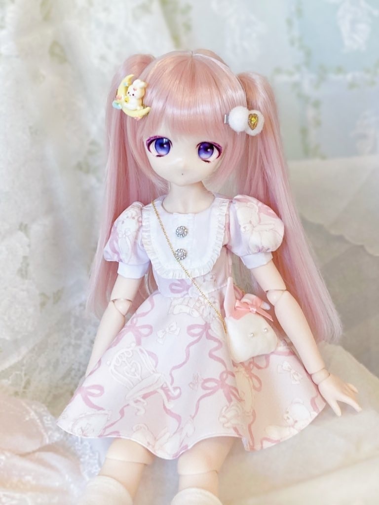 【受注】うさりぼん柄のお嬢様ワンピース.⋆𝜗𝜚𓈒ㅤ⋆