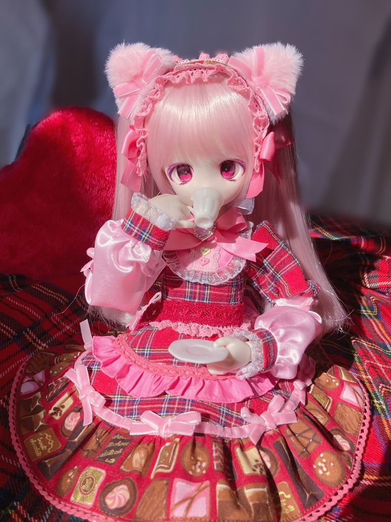 ときめきハートのらぶりー赤チェックワンピース♡