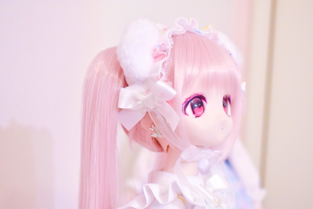 ミニ丈!くまうさ柄のワンピースセット♡