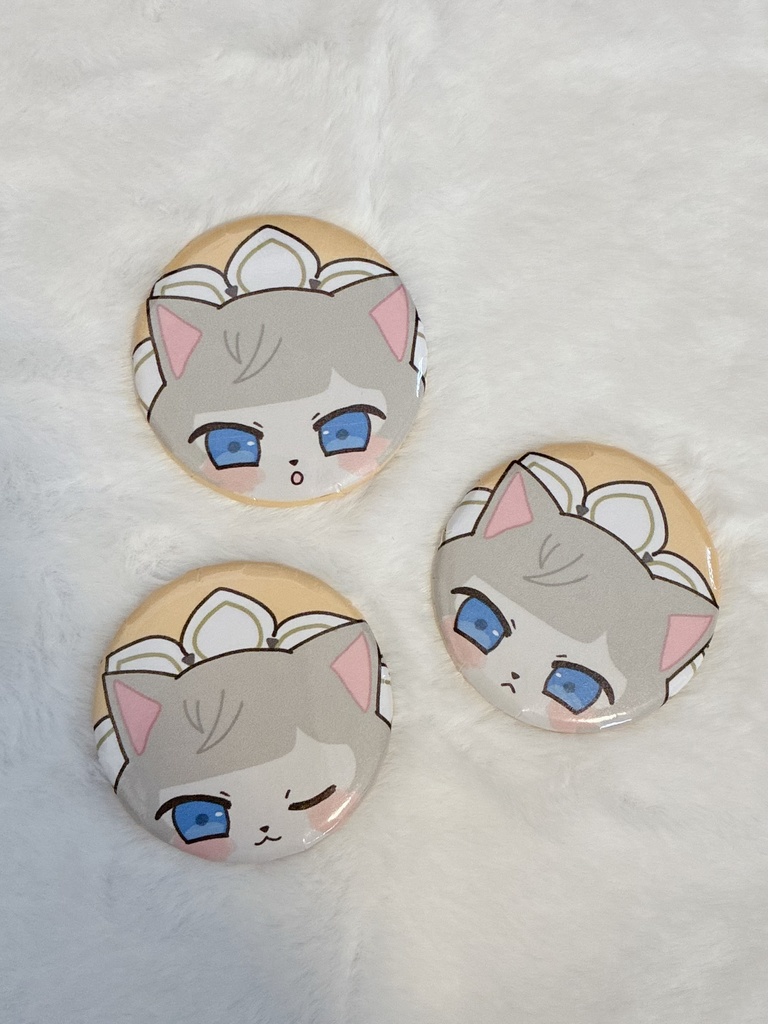 ねこサンドローネの缶バッジ