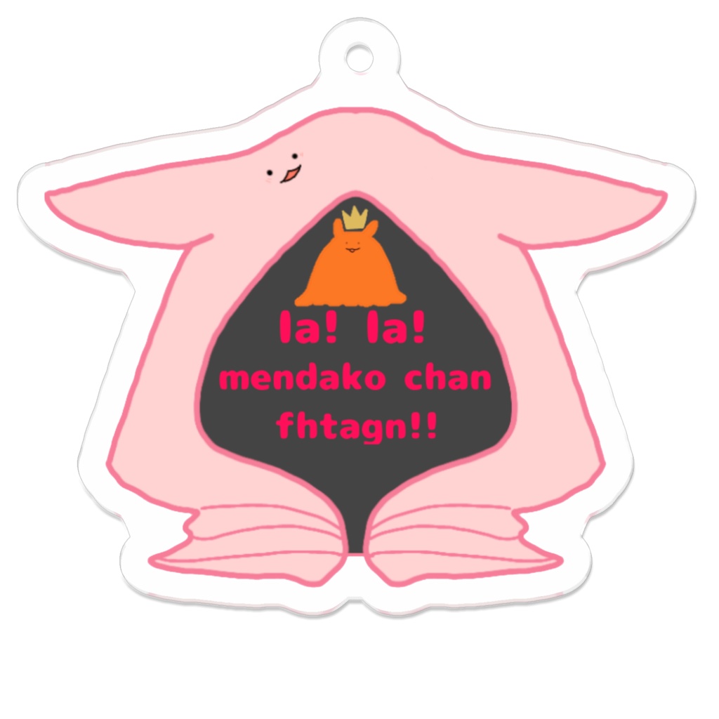めんだこちゃん　ロゴアクリルキーホルダー
