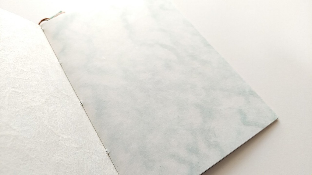 A6ノート「こもれび」 【和紙チャレンジノート】