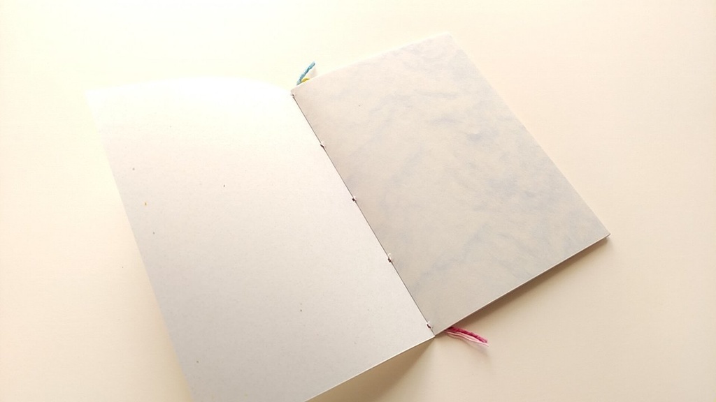 A6ノート「鶴と祈り−one love−」 【和紙チャレンジノート】