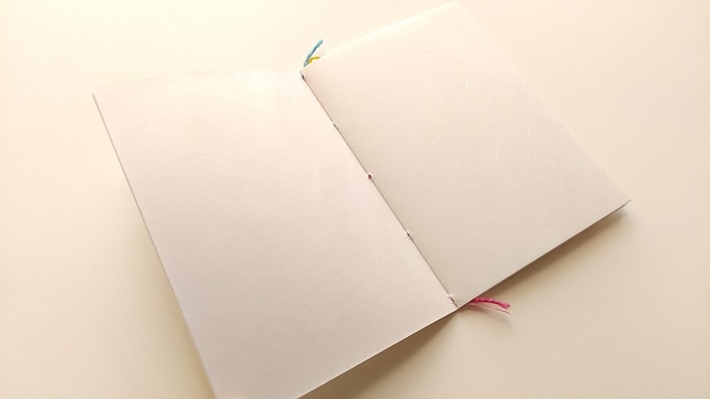 A6ノート「鶴と祈り−one love−」 【和紙チャレンジノート】