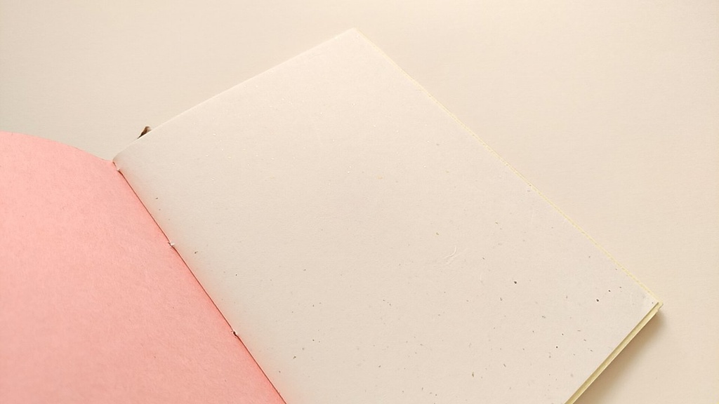 ✒A6ノート「こげちゃったハンバーグ…」【紙たくさん!ノート】