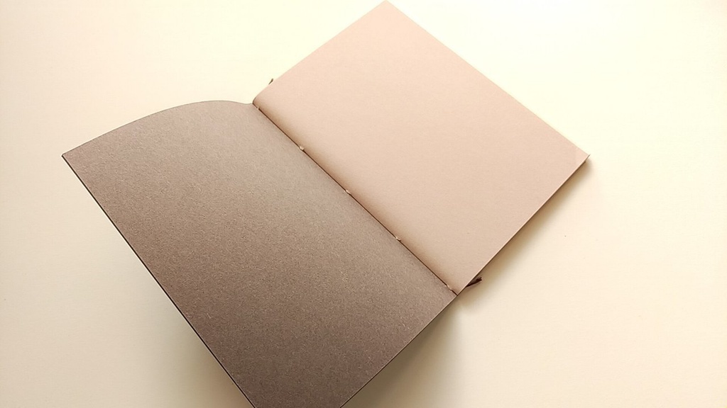 ✒A6ノート「こげちゃったハンバーグ…」【紙たくさん!ノート】