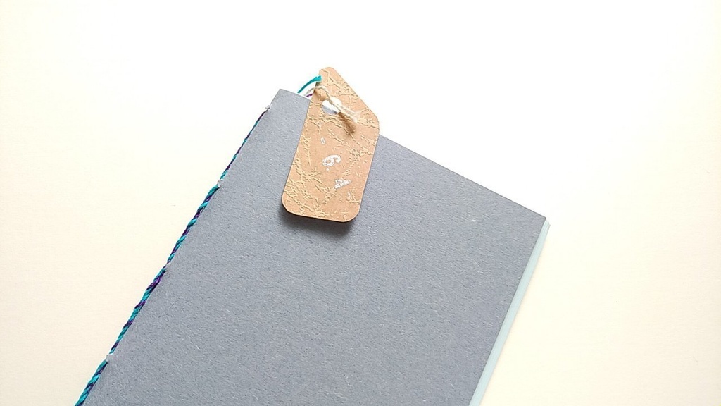 【Passport 薄ブルー64P】紙たくさん! ブルーグレー+水