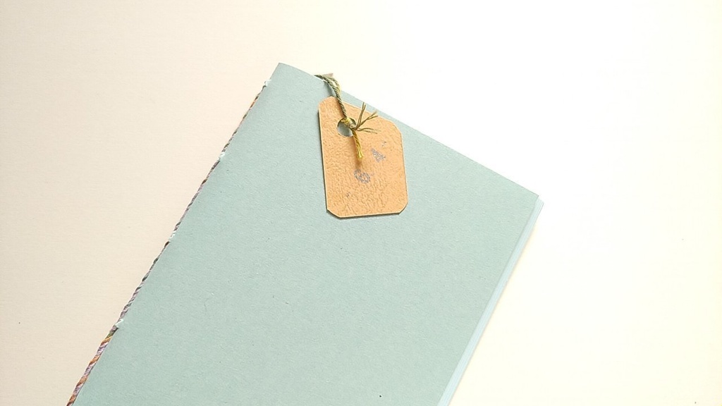 【Passport 薄ブルー64P】紙たくさん! モスグリーン+水