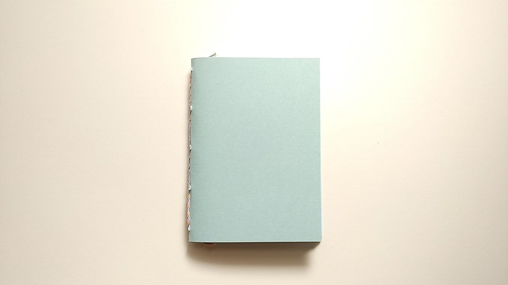 【Passport 薄ブルー64P】紙たくさん! モスグリーン+水