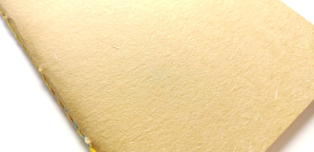 A6ノート「旧作バフン紙 からし色」★【紙たくさん!ノート】