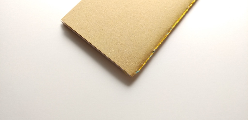 A6ノート「旧作バフン紙 からし色」★【紙たくさん!ノート】