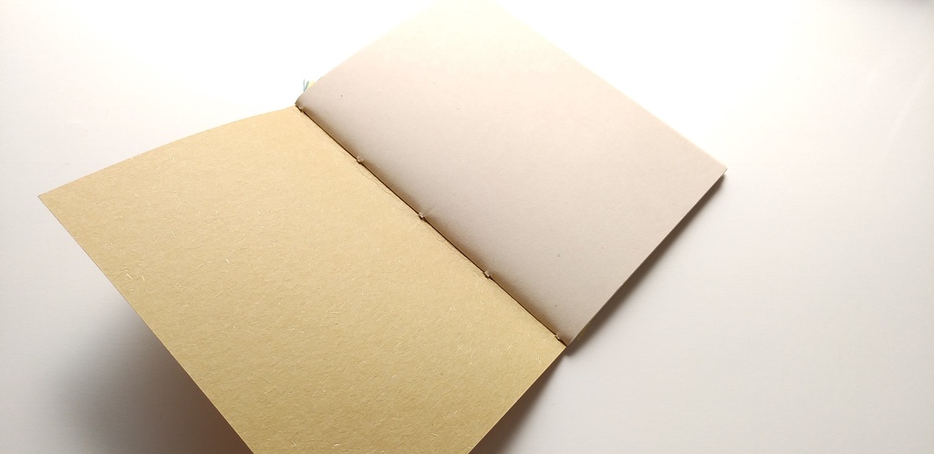 A6ノート「旧作バフン紙 からし色」★【紙たくさん!ノート】