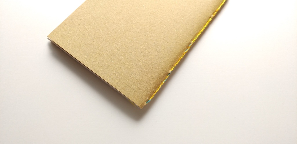 A6ノート「旧作バフン紙 からし色」★【紙たくさん!ノート】