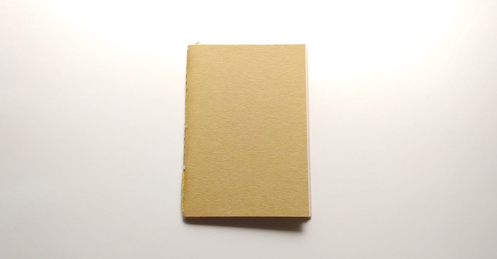 A6ノート「旧作バフン紙 からし色」★【紙たくさん!ノート】