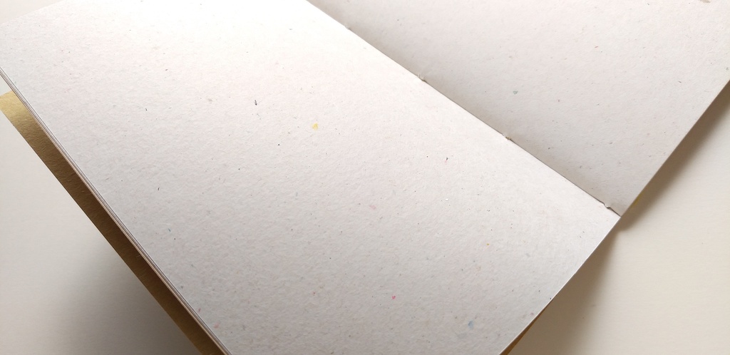 A6ノート「旧作バフン紙 からし色」★【紙たくさん!ノート】