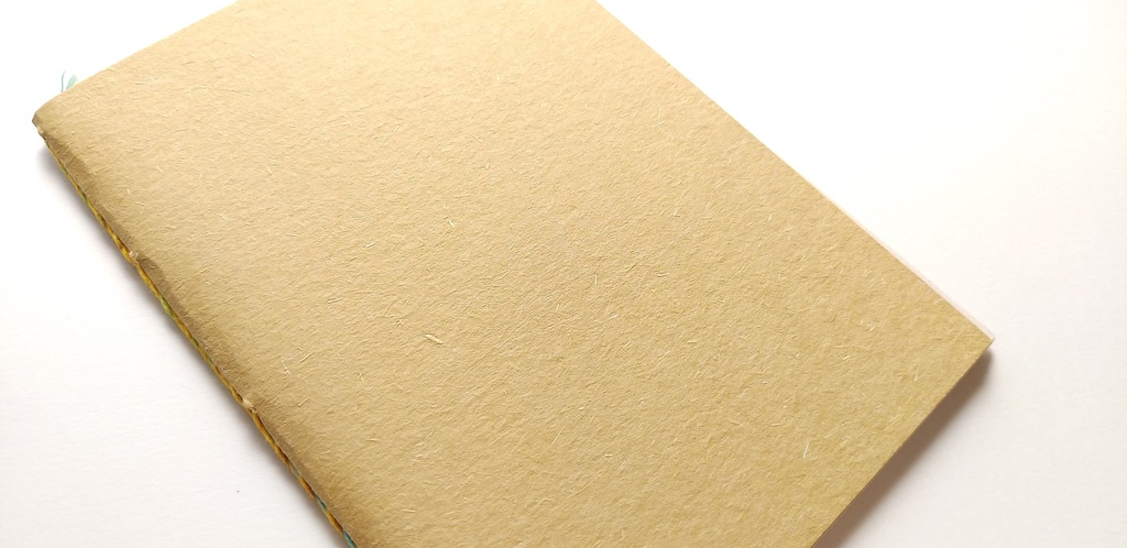 A6ノート「旧作バフン紙 からし色」★【紙たくさん!ノート】