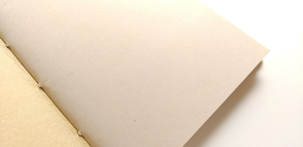 A6ノート「旧作バフン紙 からし色」★【紙たくさん!ノート】