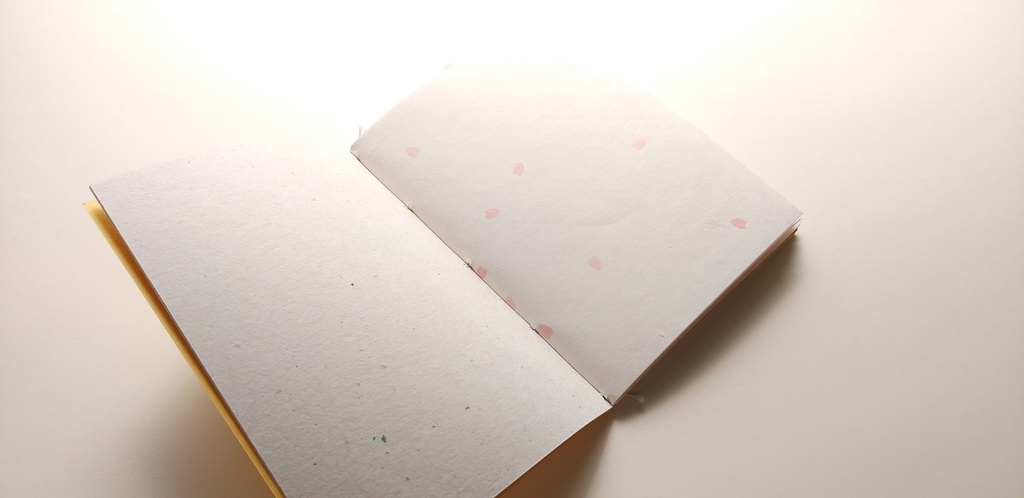 A6ノート「旧作草木染 イエロー」★【紙たくさん!ノート】