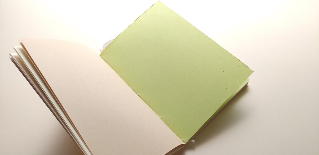 A6ノート「旧作草木染 イエロー」★【紙たくさん!ノート】