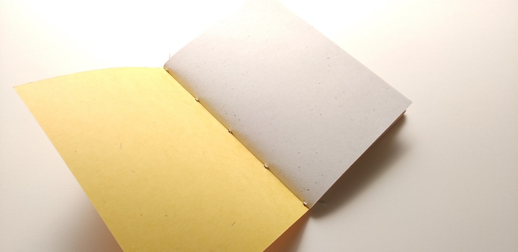 A6ノート「旧作草木染 イエロー」★【紙たくさん!ノート】