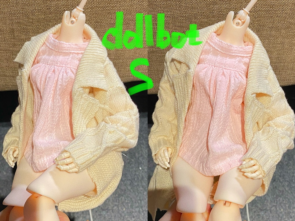 BJD ドールサイズ ニットカーディガン 予約