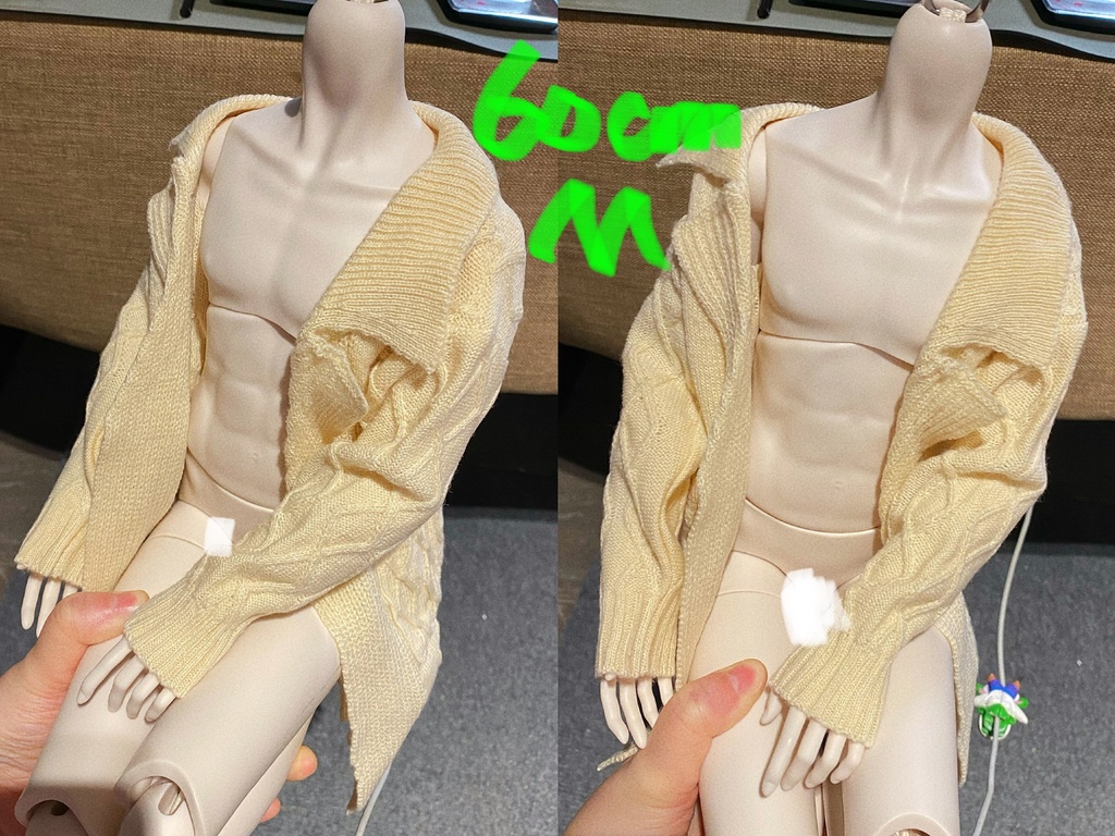 BJD ドールサイズ ニットカーディガン 予約