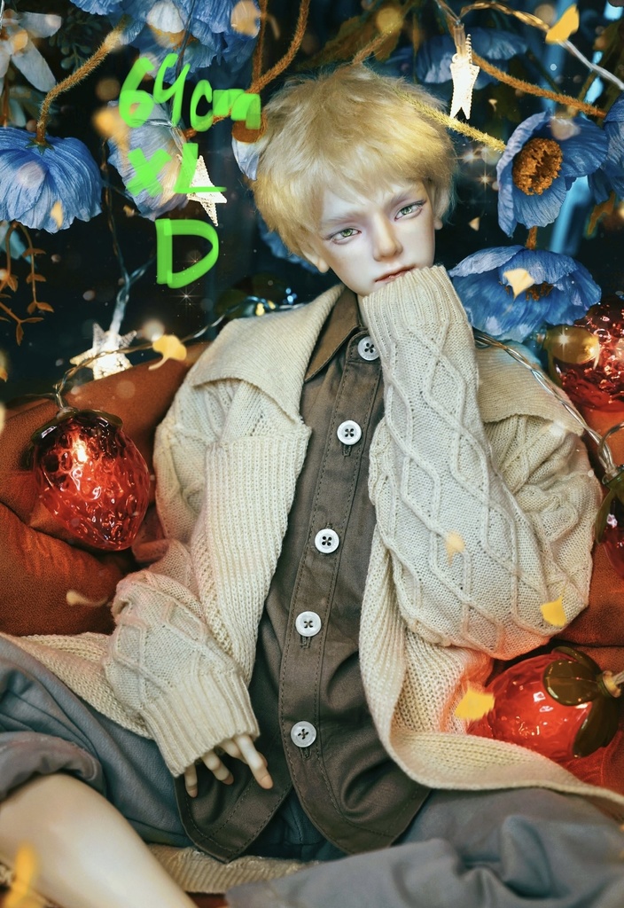 BJD ドールサイズ ニットカーディガン 予約