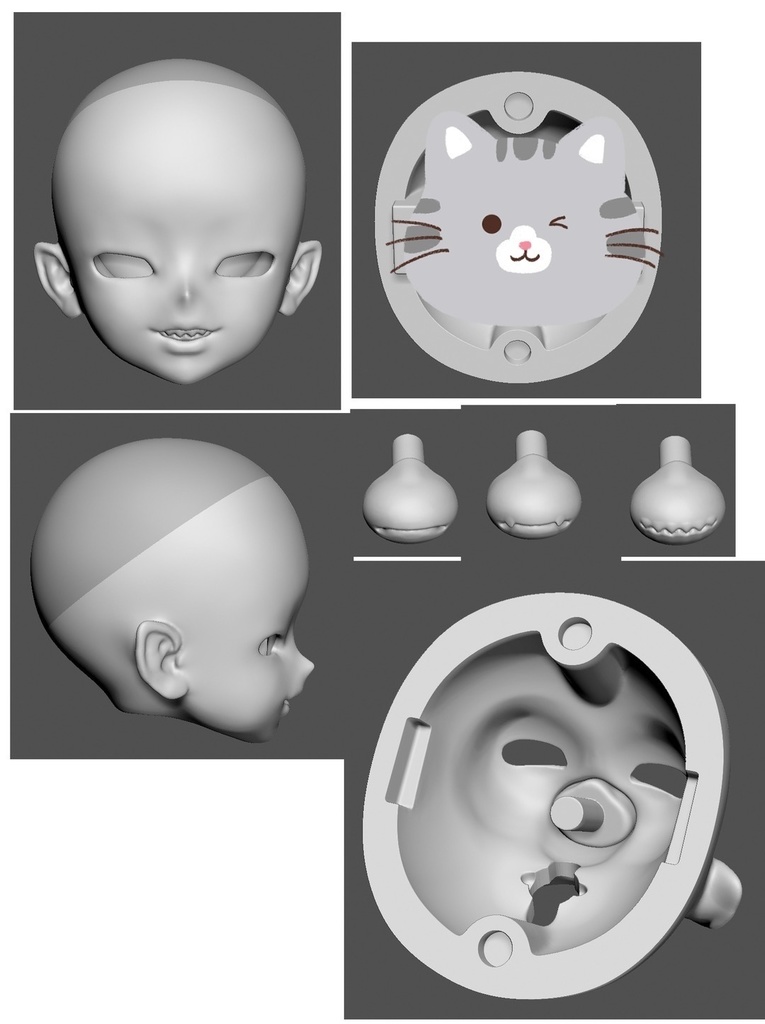 即納品)kakusodoll Pa- head&body for MDD/MSD size