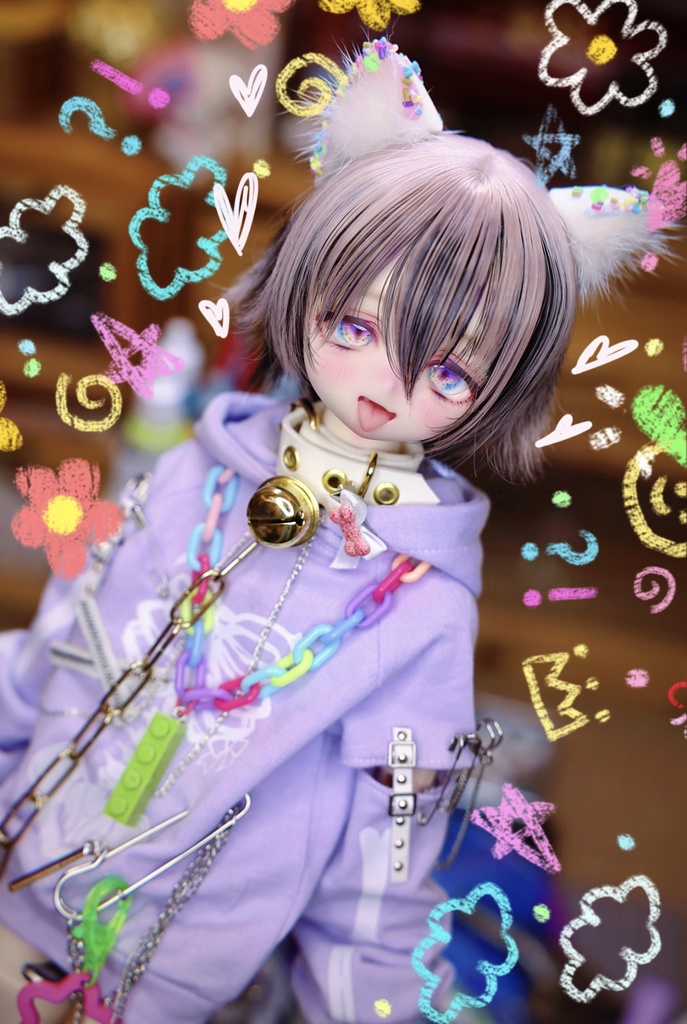 乃昔)ドール用動物耳パーツ