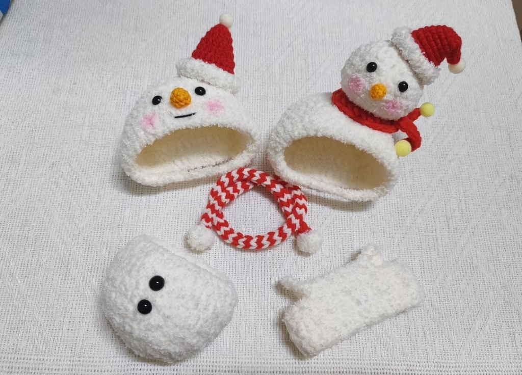 【手作りクリスマスセット】ねんどろいど 対応 10cm綿毛人形用 服セット在庫あり