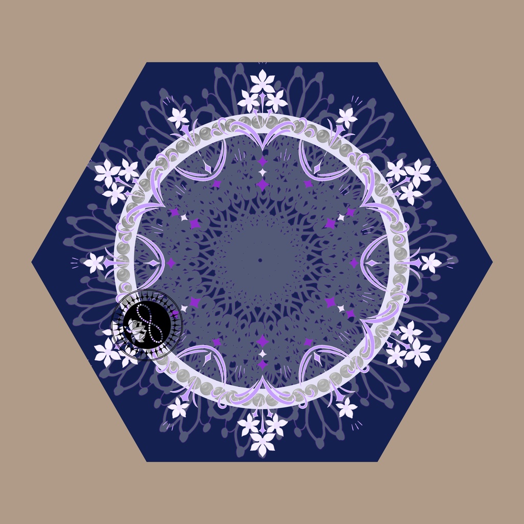 刀剣男士が見守る折りたたみ傘（内側印刷）数珠丸恒次