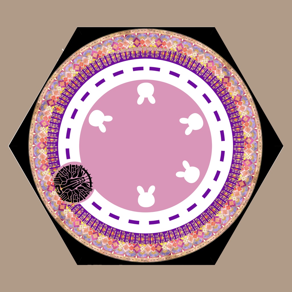 刀剣男士が見守る折りたたみ傘（内側印刷）千子村正