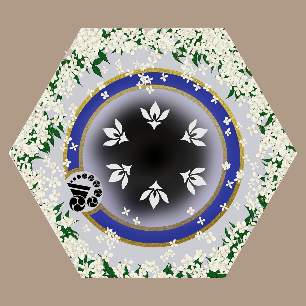 刀剣男士が見守る折りたたみ傘（内側印刷）山姥切長義