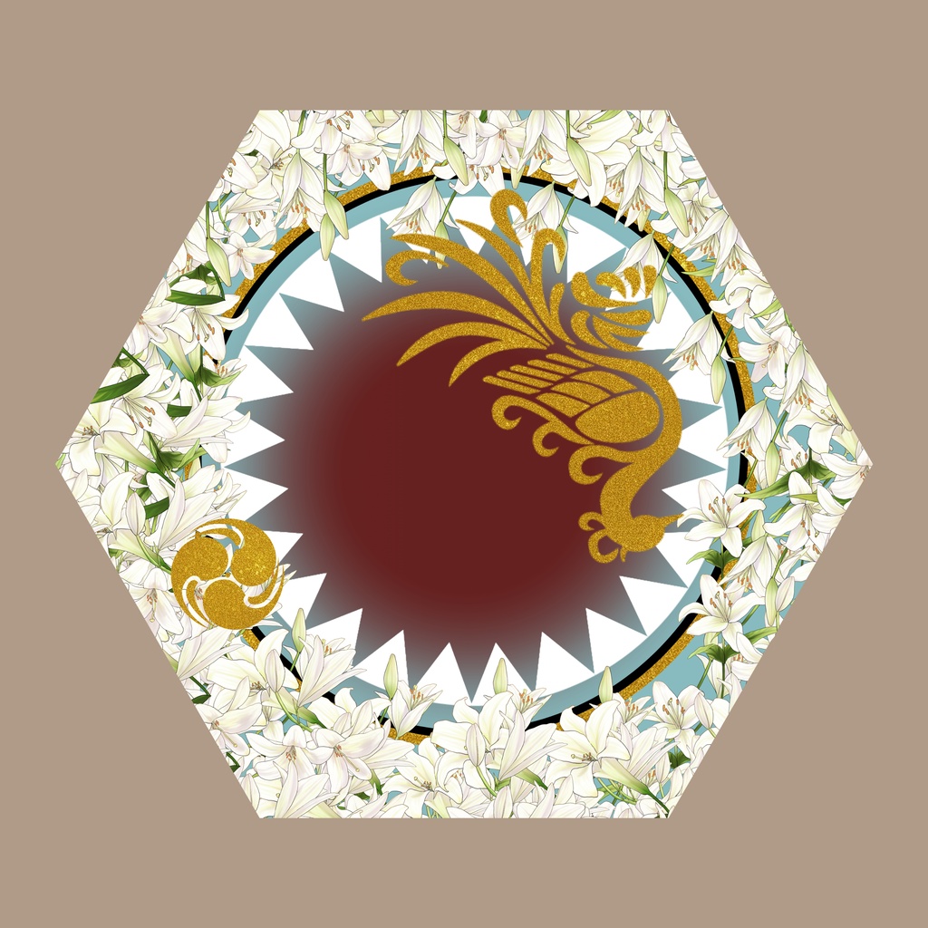 刀剣男士が見守る折りたたみ傘（内側印刷）和泉守兼定