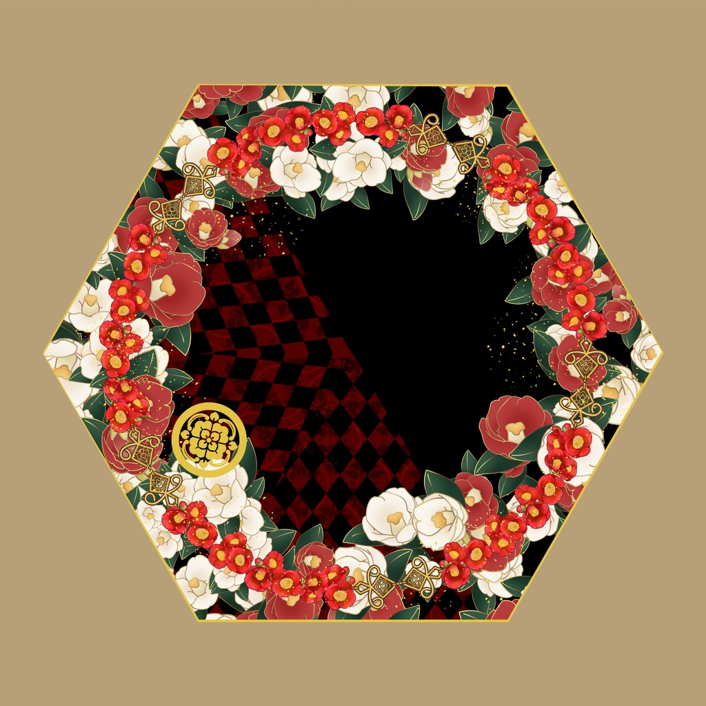 刀剣男士が見守る折りたたみ傘（内側印刷）加州清光