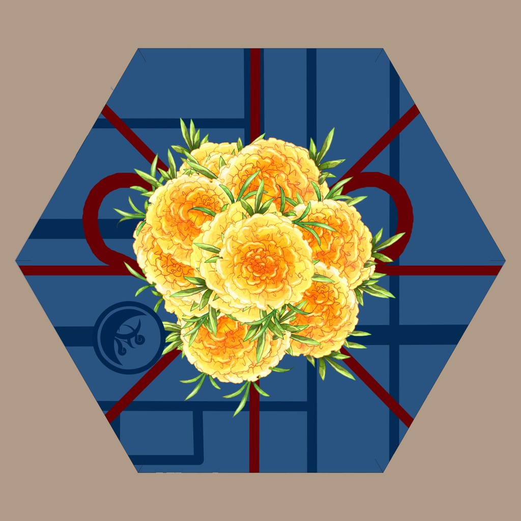 刀剣男士が見守る折りたたみ傘（内側印刷）小夜左文字