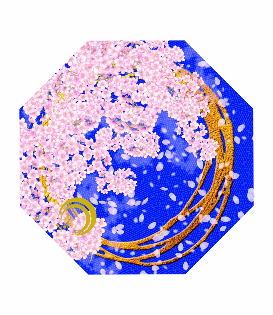 刀剣男士が見守る長傘（内側印刷）三日月宗近