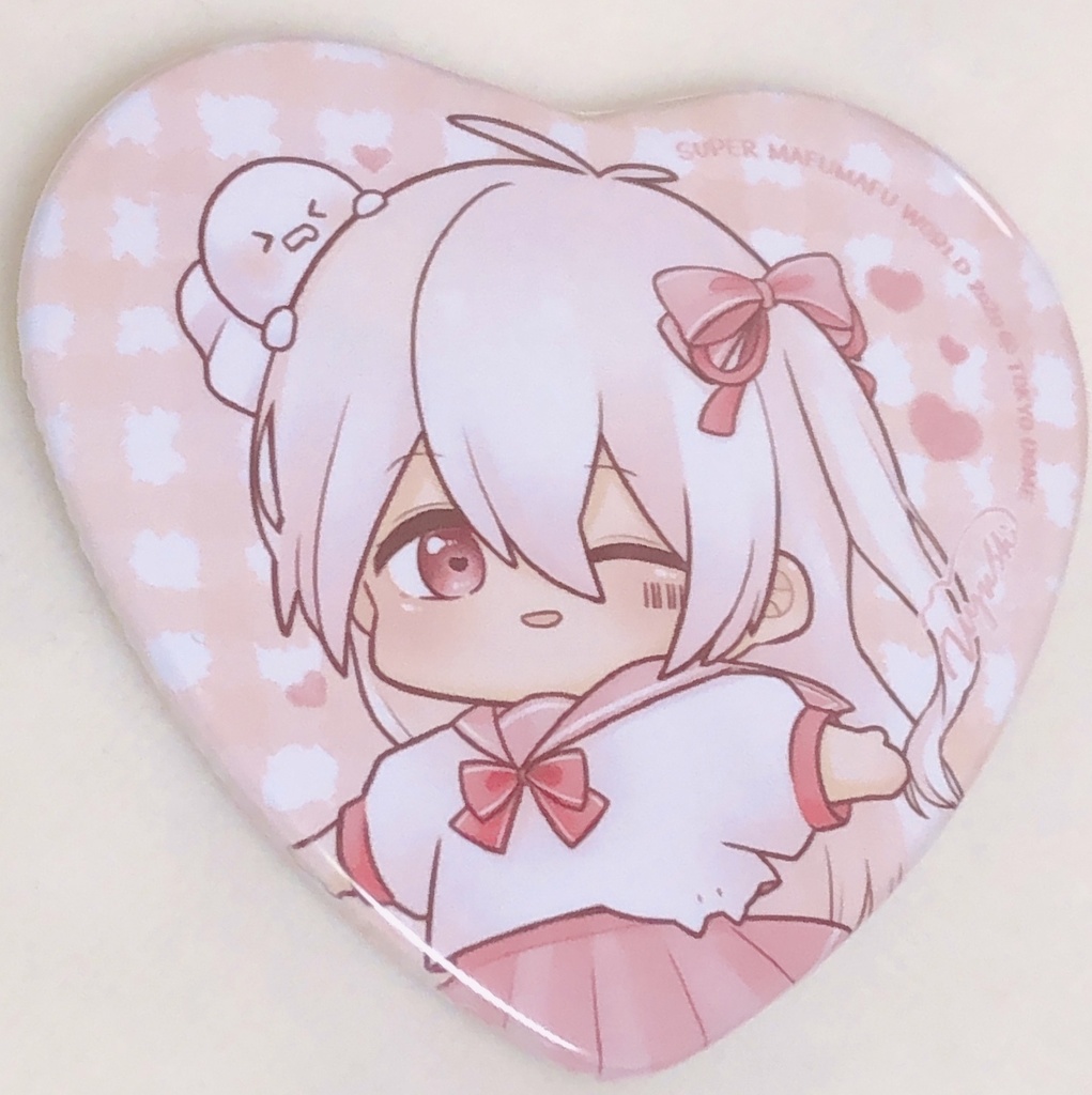 ハート缶バッジ 