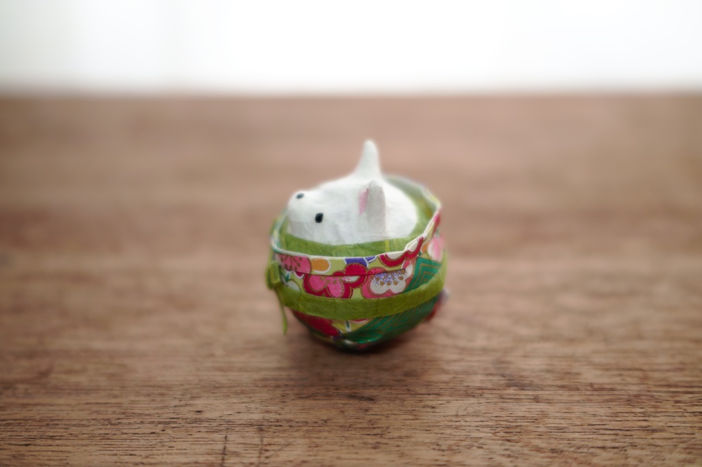 着物ねこ張子人形 / Kimono cat Roly-Poly