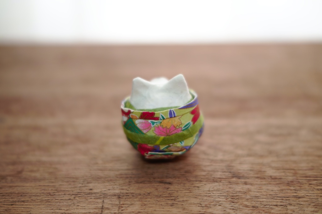 着物ねこ張子人形 / Kimono cat Roly-Poly