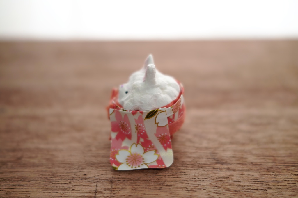 振り袖アルパカ張子人形 / Furisode alpaca Roly-Poly