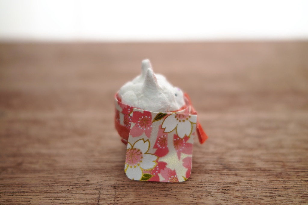 振り袖アルパカ張子人形 / Furisode alpaca Roly-Poly