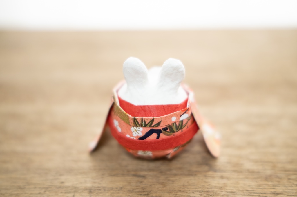 振り袖うさぎ張子人形 / Furisode Bunny Roly-Poly