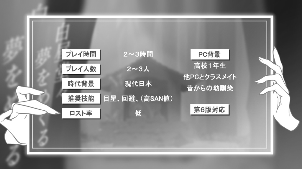 【CoCシナリオ】『白昼堂々夢をめぐる2』