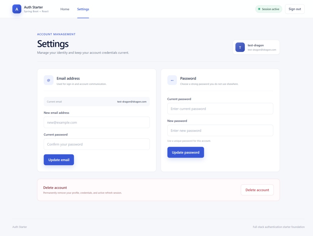 Spring Boot Auth Starter 1.0.0|Spring Boot+React認証スターター