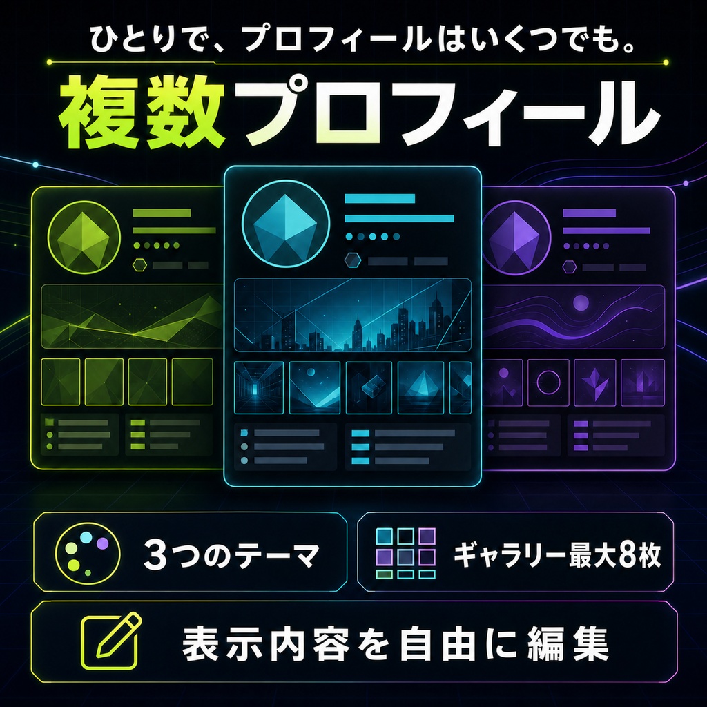 Virtual Profile Maker|買い切り・完全ローカル型プロフィールWebサイトメーカー