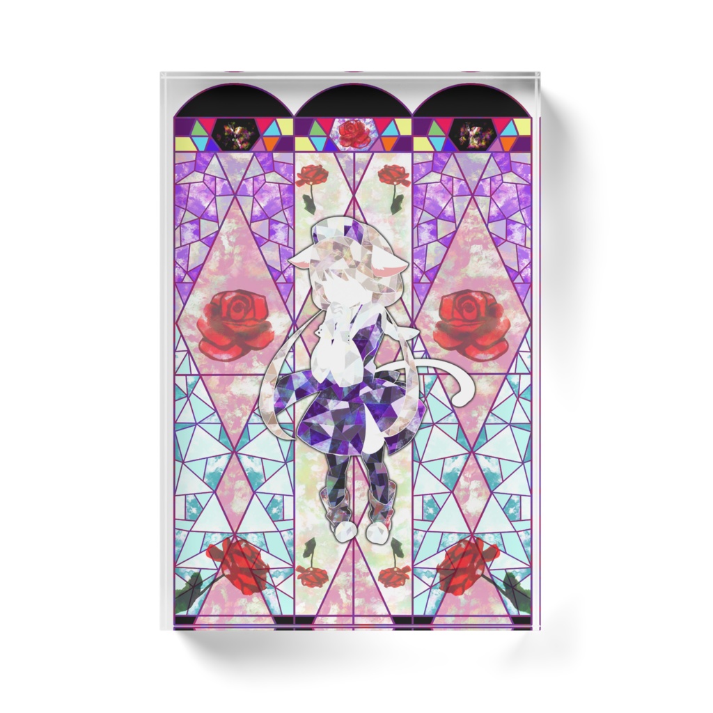 二周年記念ステンドグラス風アクリルブロック