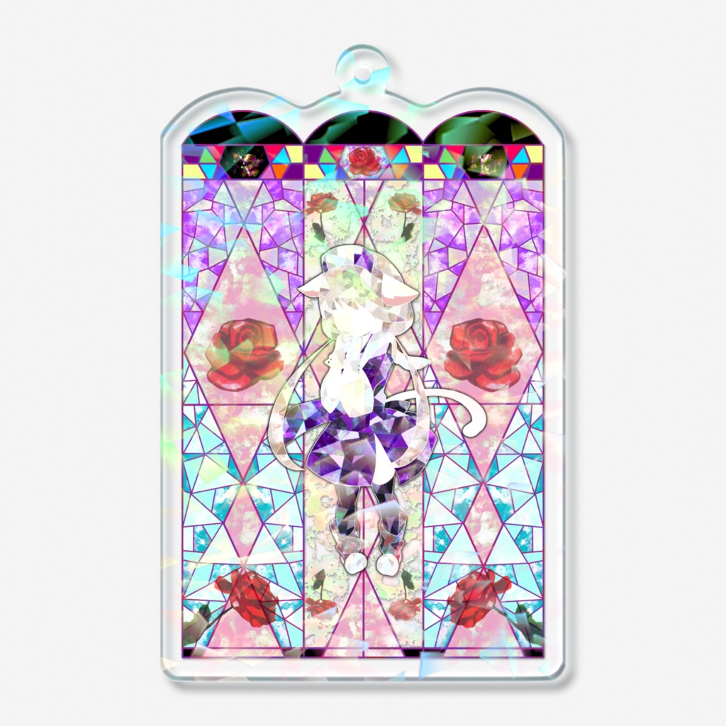 二周年記念ステンドグラス風アクリルキーホルダー