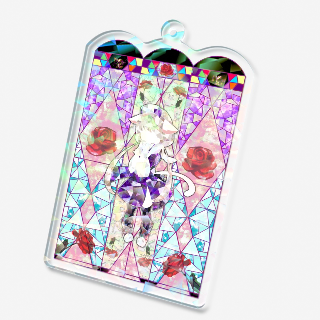 二周年記念ステンドグラス風アクリルキーホルダー